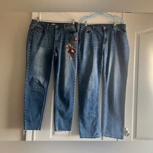 Two pairs of Reba Blue Demim Jeans